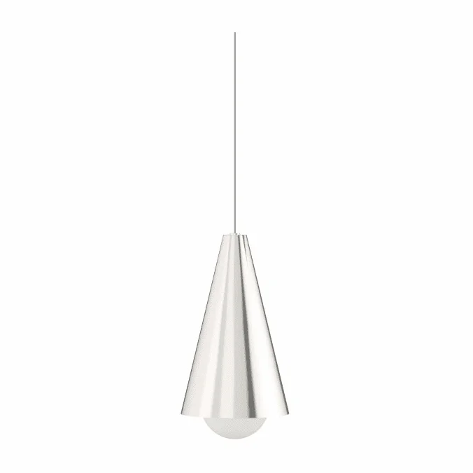 Visual Comfort Modern MINI-JONI-PENDANT-3 Joni Contemporary Satin Nickel LED Mini Hanging Pendant Light