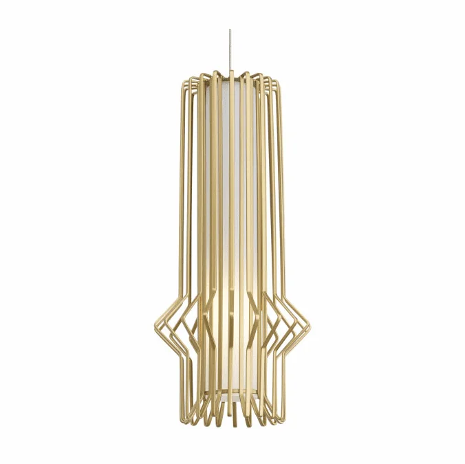 Visual Comfort Modern MINI-SYRMA-PENDANT-SATIN-GOLD Mini Syrma Contemporary Satin Nickel Low Voltage Mini Hanging Pendant Lighting