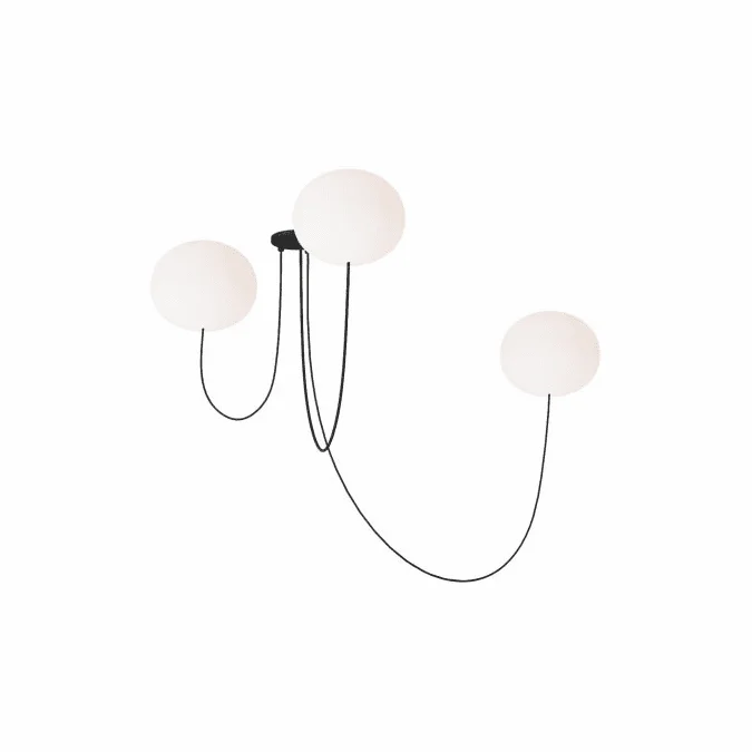 Visual Comfort Modern PBCH36727OPB Helium Modern Matte Black LED Chandelier Lighting