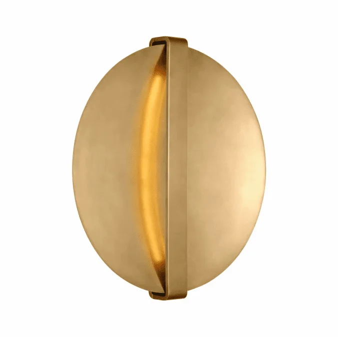 Visual Comfort Modern PBWS35327NB/NB Cymbal Contemporary Natural Brass LED Wall Lighting