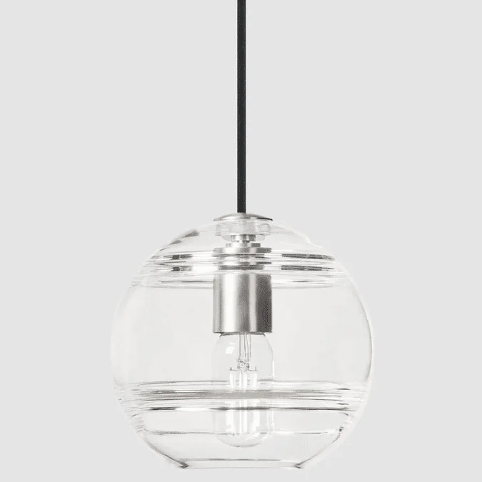 Visual Comfort Modern SEDONA-MEDIUM-PENDANT-NICKEL Sedona Modern Satin Nickel Drop Ceiling Light Fixture