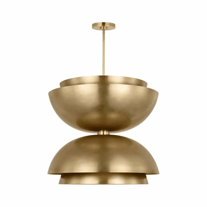 Visual Comfort Modern SLPD32027NB Shanti Contemporary Natural Brass LED Drop Lighting