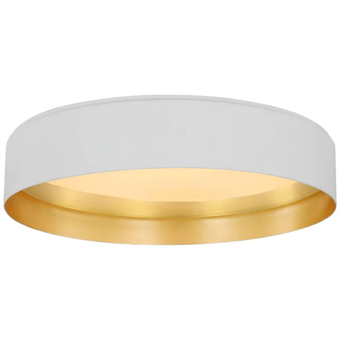 Visual Comfort Shaw Grande Flush Mount in White Ceiling Light W30″ x H5.75″