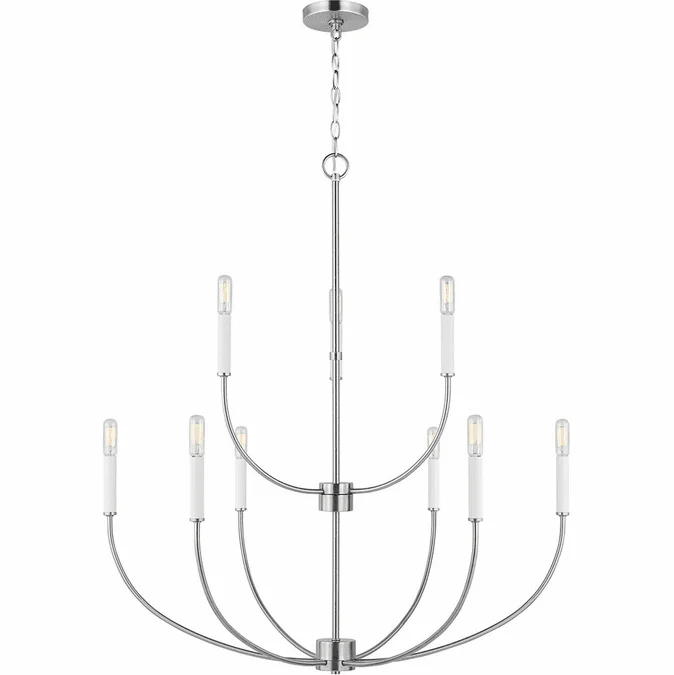 Visual Comfort Studio 3167109-962 Greenwich Modern Brushed Nickel Chandelier Light