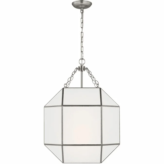 Visual Comfort Studio 5279453EN-962 Morrison Modern Brushed Nickel LED 18.5″ Drop Lighting Fixture