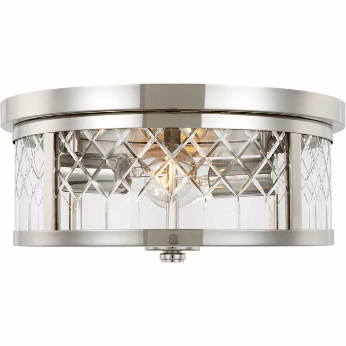 Visual Comfort Studio AF1072PN Alec Modern Polished Nickel Flush Mount Lighting Fixture