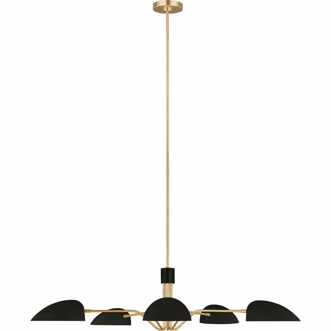 Visual Comfort Studio EC1025MBK Jane Modern Midnight Black Chandelier Lamp