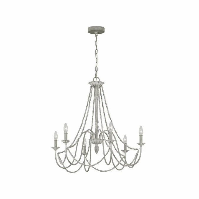 Visual Comfort Studio F32406WGR Maryville Modern Washed Grey Hanging Chandelier