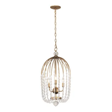 Voliere Three Light Pendant in Havana Gold (137|343F03HG)