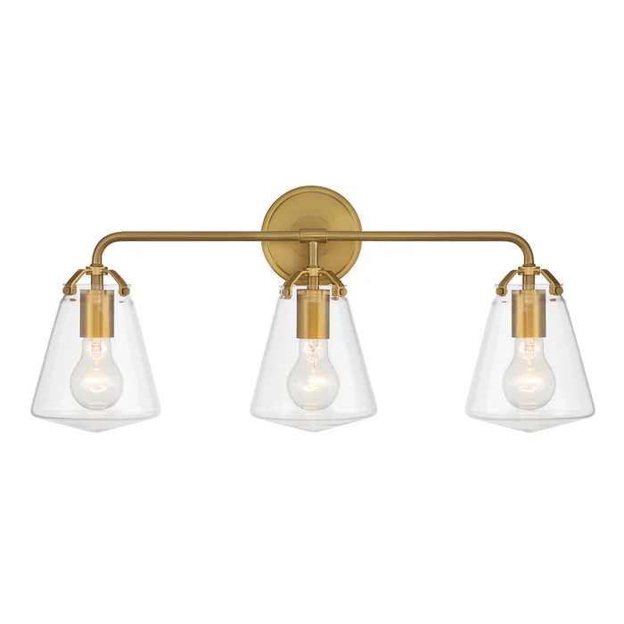 voss 3 light luxe gold bathroom vanity