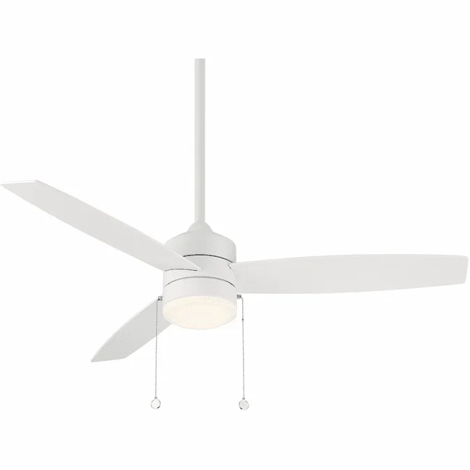 WAC Lighting F-072L-MW Atlantis Modern Matte White LED Indoor / Outdoor 52″ Home Ceiling Fan