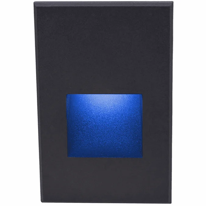 WAC Lighting WL-LED200-BL-BK Contemporary Black LED Blue Indoor Step Lighting