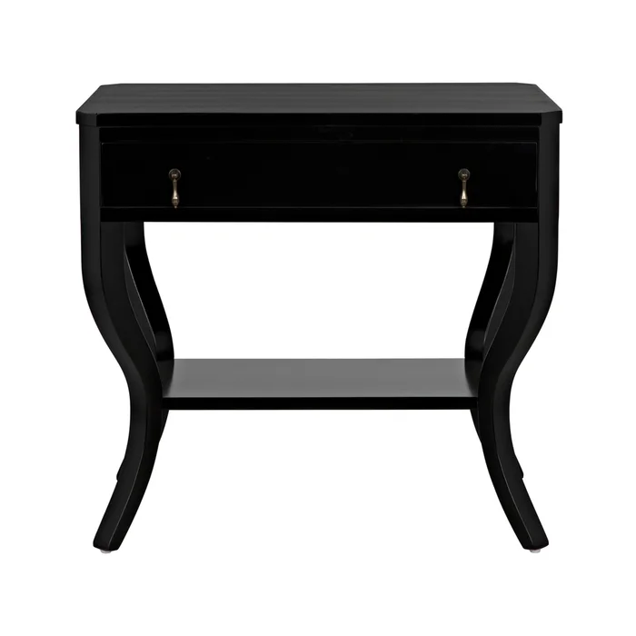 weldon side table, distressed black