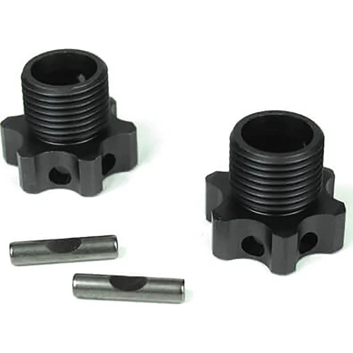 Wheel Hubs Aluminum 2mm Offset with Pins (2): EB48