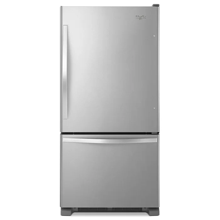 Whirlpool 30 18.7 Cu. Ft. Bottom-Mount Refrigerator – Monochromatic Stainless Steel – WRB329RFBM | Rfrigrateur Whirlpool de 18,7pi et de 30po conglateur infrieur – acier inoxydable monochrom