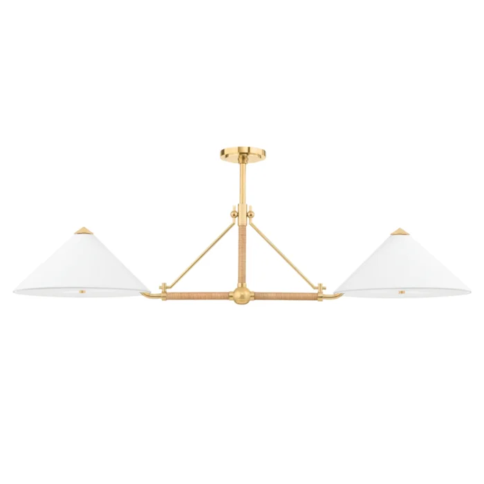 Williamsburg 4-Light Linear in Aged Brass 57L x 17W x 13H
