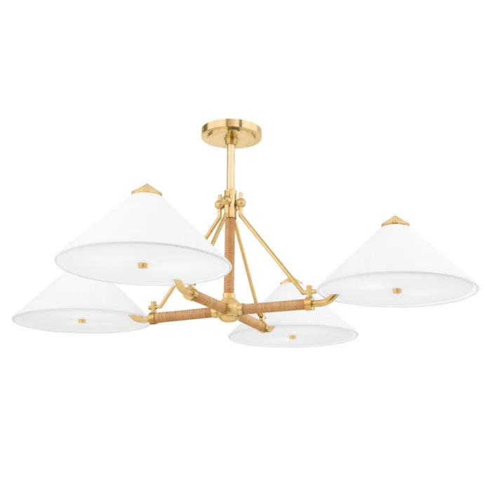 Williamsburg 8-Light Chandelier in Aged Brass 46L x 46W x 13H