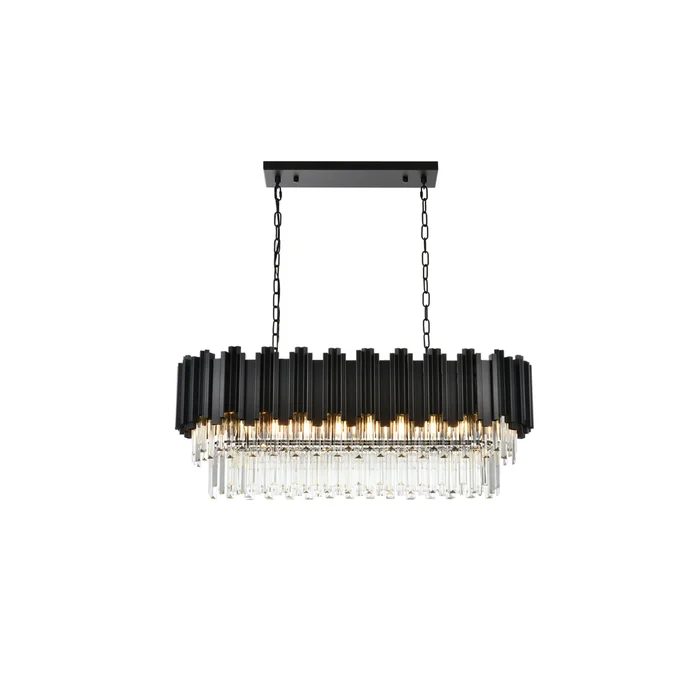 willow 36 inch chandelier in black