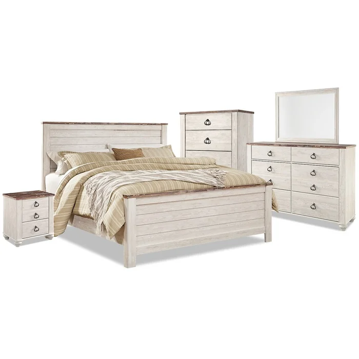 Willowton 7-Piece King Bedroom Package|Ensemble de chambre coucher Willowton 7 pices avec trs grand lit|WILLWKP7
