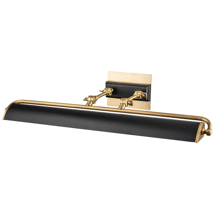 winchfield large picture light in aged brass and matte black