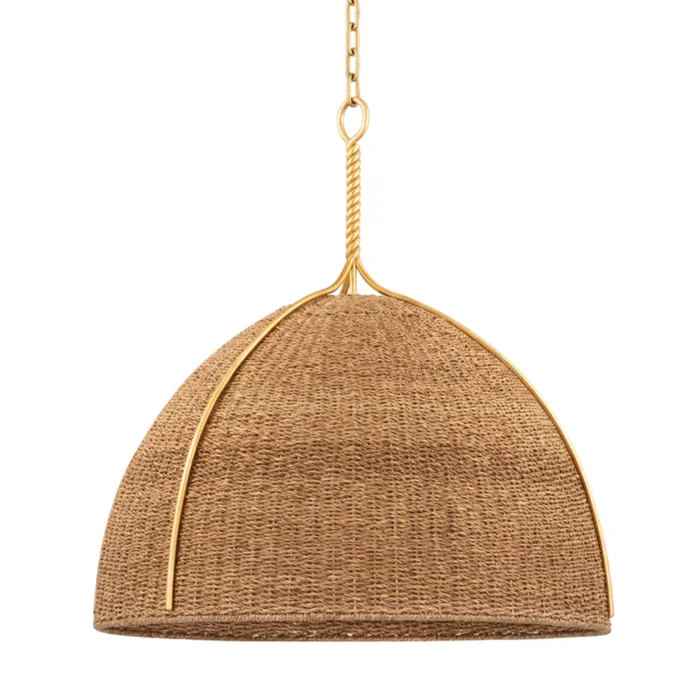 Woodlawn 1-Light Pendant in Vintage Gold Leaf 28.5L x 28.5W x 29H