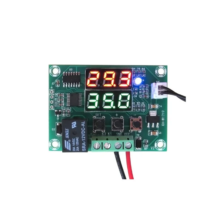 XH-W1219 12V Digital Red+Green Display Temperature Controller Module W/NTC Waterproof Temperature Sensor
