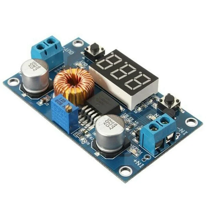 XL4015 5A DC-DC Step Down Adjustable Power Supply Buck Module LED w/ Voltmeter