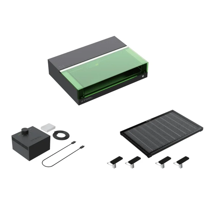 xTool S1 20W Dark Basic Bundle Enclosed Diode Laser Cutter Class I