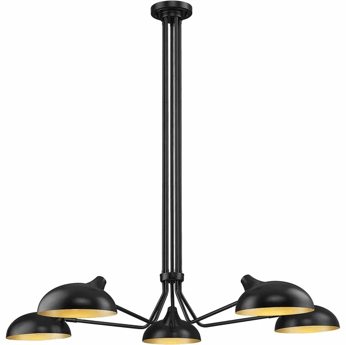 Z-Lite 1942-5MB Bellamy Modern Matte Black Chandelier Lighting