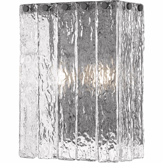 Z-Lite 1943-2S-MB Glacier Contemporary Matte Black Sconce Lighting