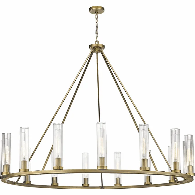 Z-Lite 3031-15RB Beau Contemporary Rubbed Brass 60″ Hanging Chandelier