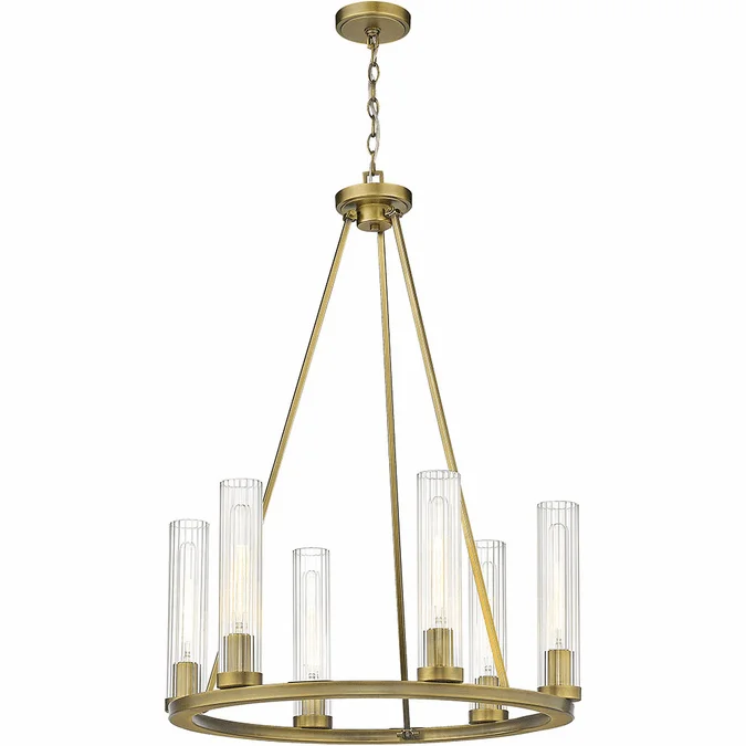 Z-Lite 3031-6RB Beau Modern Rubbed Brass 26″ Chandelier Light