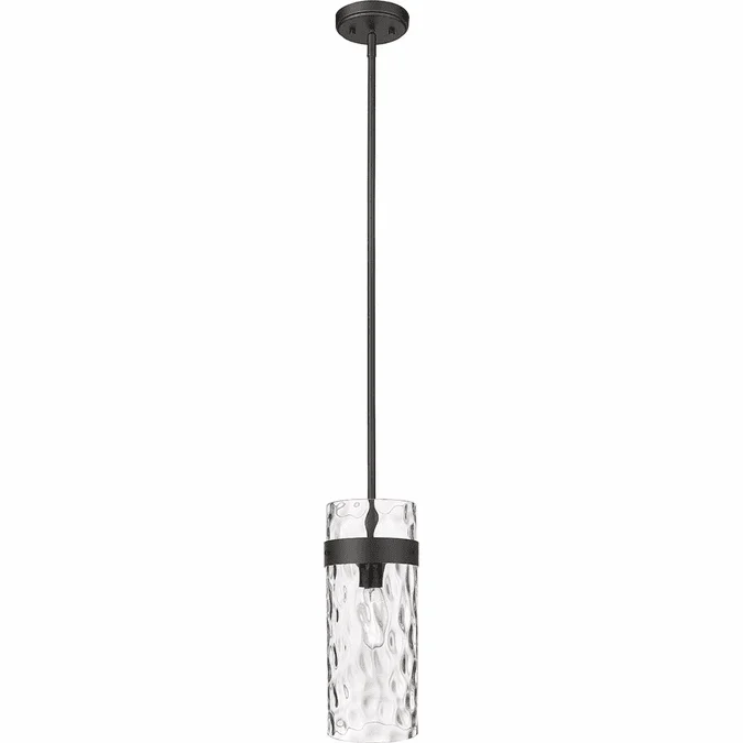 Z-Lite 3035P6-MB Fontaine Contemporary Matte Black 5.5″ Mini Lighting Pendant