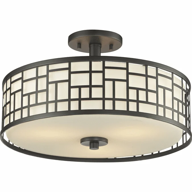 Z-Lite 329-SF16-BRZ Elea Bronze 10.25″ Tall Flush Mount Light Fixture