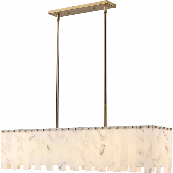 Z-Lite 345-49L-RB Viviana Contemporary Rubbed Brass Island Light Fixture