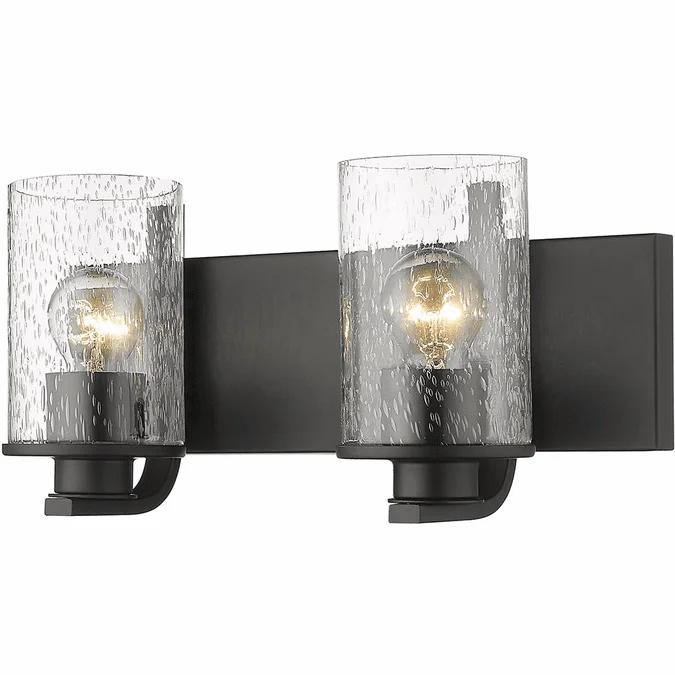 Z-Lite 492-2V-MB Beckett Contemporary Matte Black Vanity Lighting