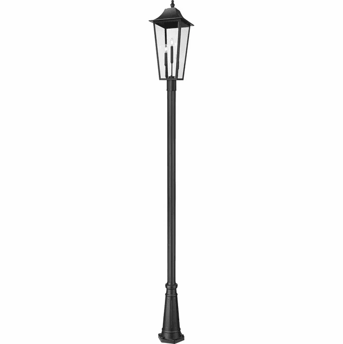 Z-Lite 5008PHXLR-5011P-BK Gannon Black Outdoor Lamp Post Light Fixture