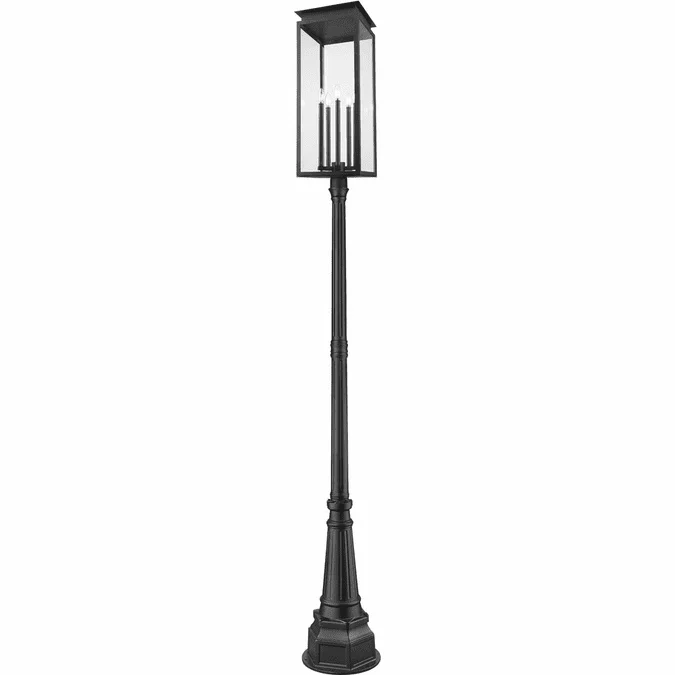 Z-Lite 5018PHXLR-564P-BK Nova Black Exterior Lamp Post Light