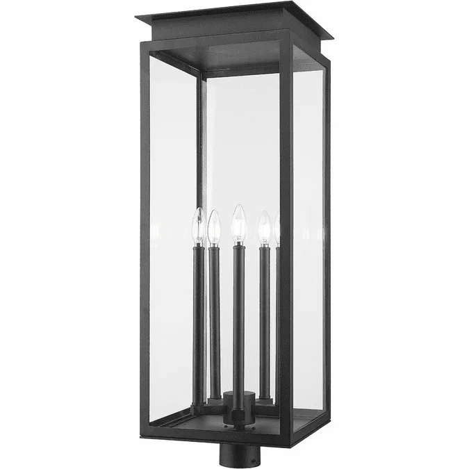 Z-Lite 5018PHXLR-BK Nova Black Exterior Post Lighting