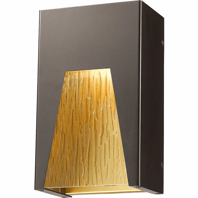 Z-Lite 561S-DBZ-GD-CSL-LED Millenial Contemporary Bronze Gold LED Exterior Wall Lighting