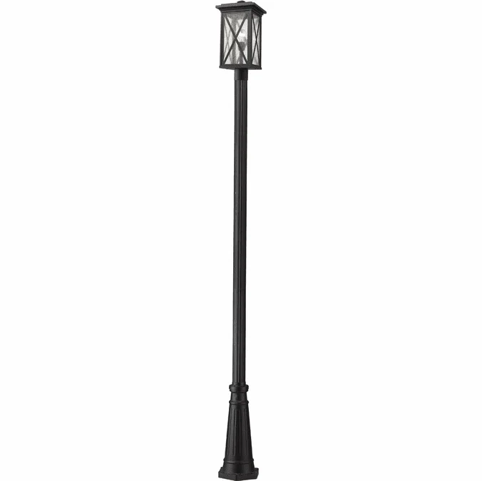 Z-Lite 583PHBR-519P-BK Brookside Black Outdoor Post Light Fixture