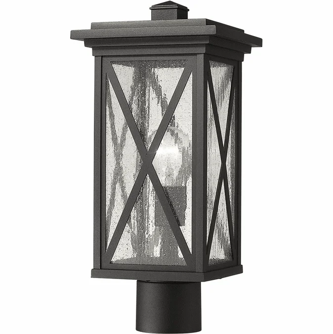 Z-Lite 583PHMR-BK Brookside Black Exterior Lighting Post Light