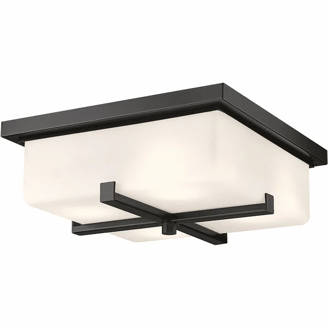 Z-Lite 593F-BK Sana Modern Black Outdoor Ceiling Lighting