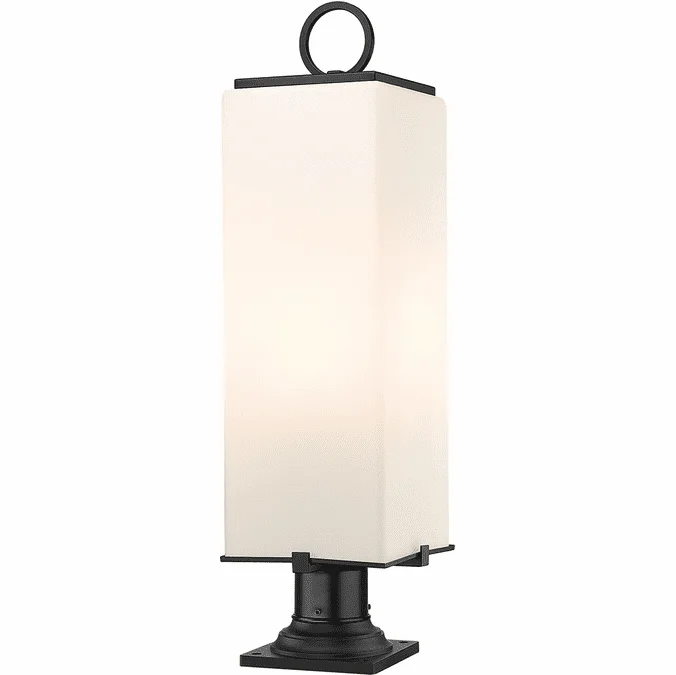 Z-Lite 593PHBR-533PM-BK Sana Contemporary Black Outdoor Post Lighting
