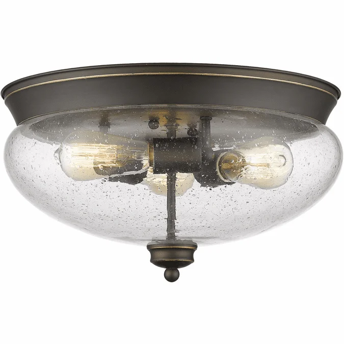 Z-Lite 722F3-OB Amon Contemporary Olde Bronze Home Ceiling Lighting