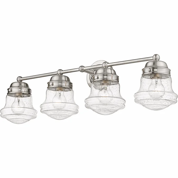 Z-Lite 736-4V-BN Vaughn Modern Brushed Nickel 4-Light Bathroom Vanity Light Fixture