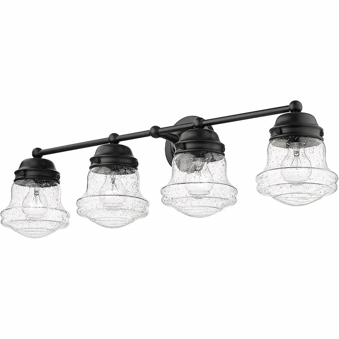 Z-Lite 736-4V-MB Vaughn Modern Matte Black 4-Light Vanity Lighting
