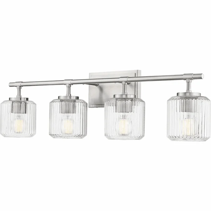 Z-Lite 7515-4V-BN Landon Contemporary Brushed Nickel 4-Light Bath Wall Sconce
