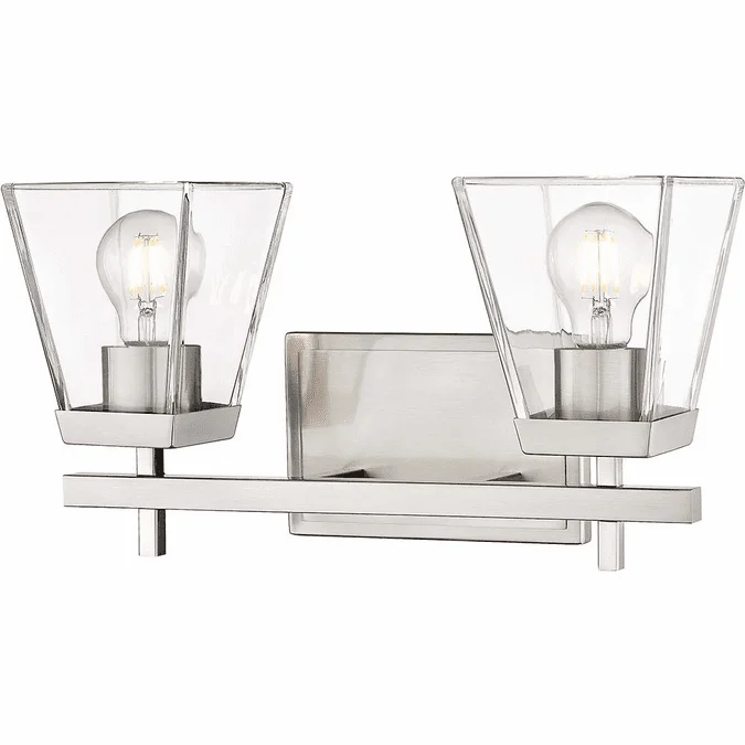 Z-Lite 819-2V-BN Lauren Brushed Nickel 2-Light Bathroom Lighting