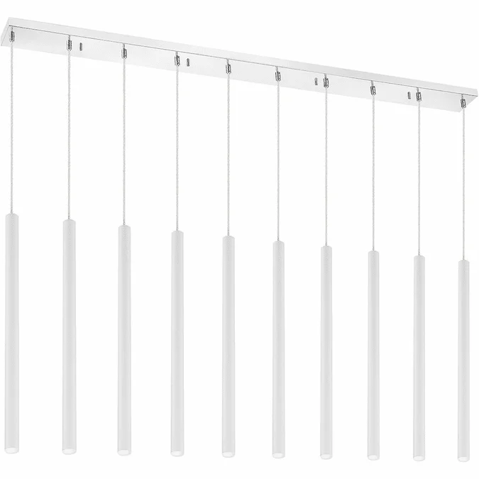 Z-Lite 917MP24-WH-LED-10LCH Forest Contemporary Matte White LED Multi Hanging Pendant Lighting